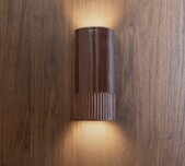 Choccy Milk - Potters Choice Glaze Wall Light / 2 Sizes