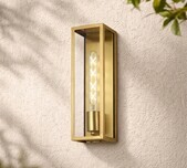 Classic Solid Brass Wall Lantern / 2 Sizes / 2 Finishes