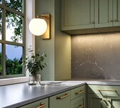 Opal Glass Orb Wall Light / 2 Finishes